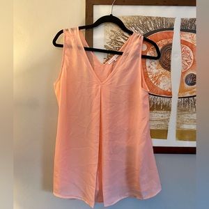 Violet & Claire - light pink/coral sheer tank top